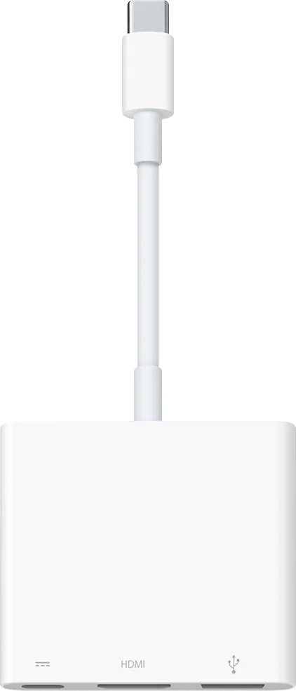Adaptador multipuerto AV digital USB‑C en Blanco