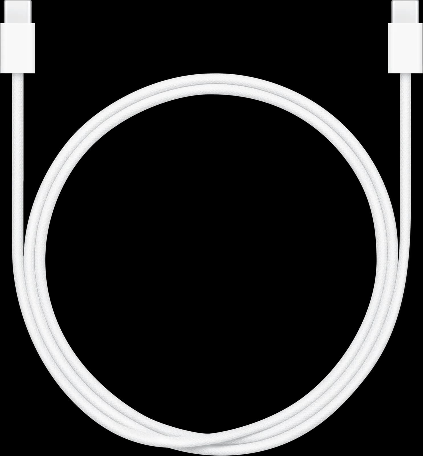 Cable de carga USB‑C tejido en Blanco