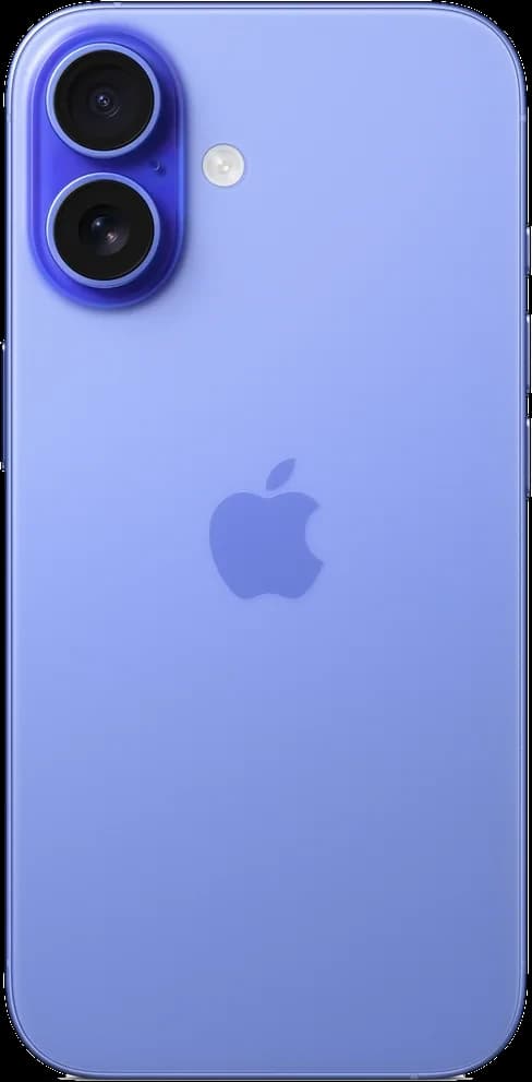 iPhone 16 en ultramarino, de espaldas