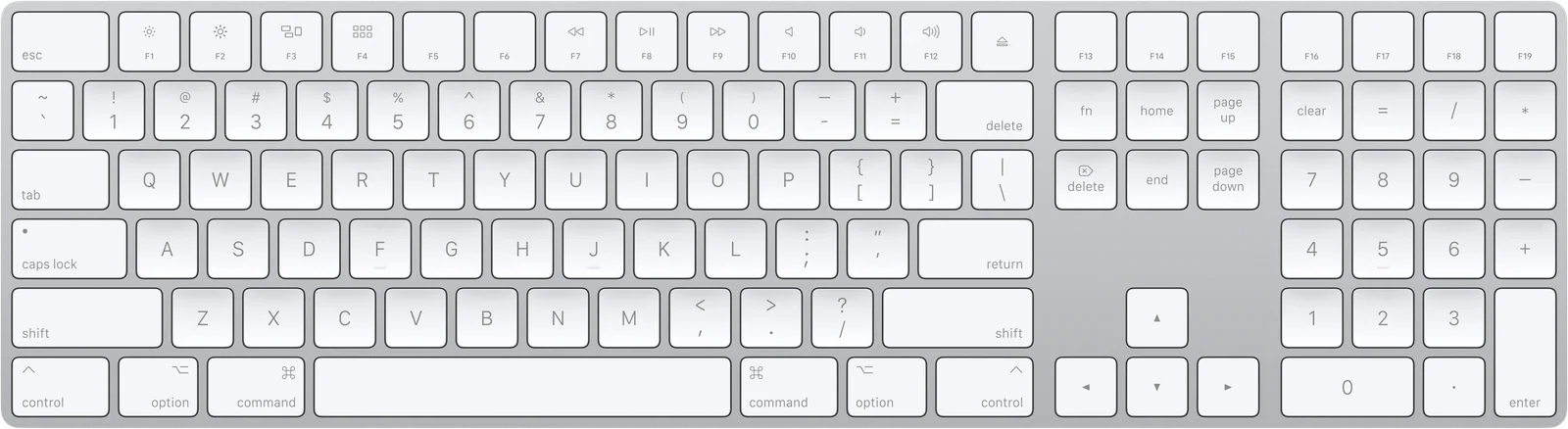 Magic Keyboard con teclado numérico en Blanco