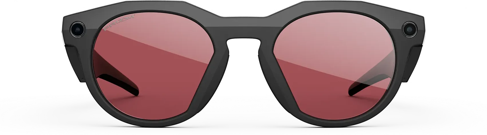 Las Oakley Meta HSTN negras con lentes Prizm Dark Golf, de frente.