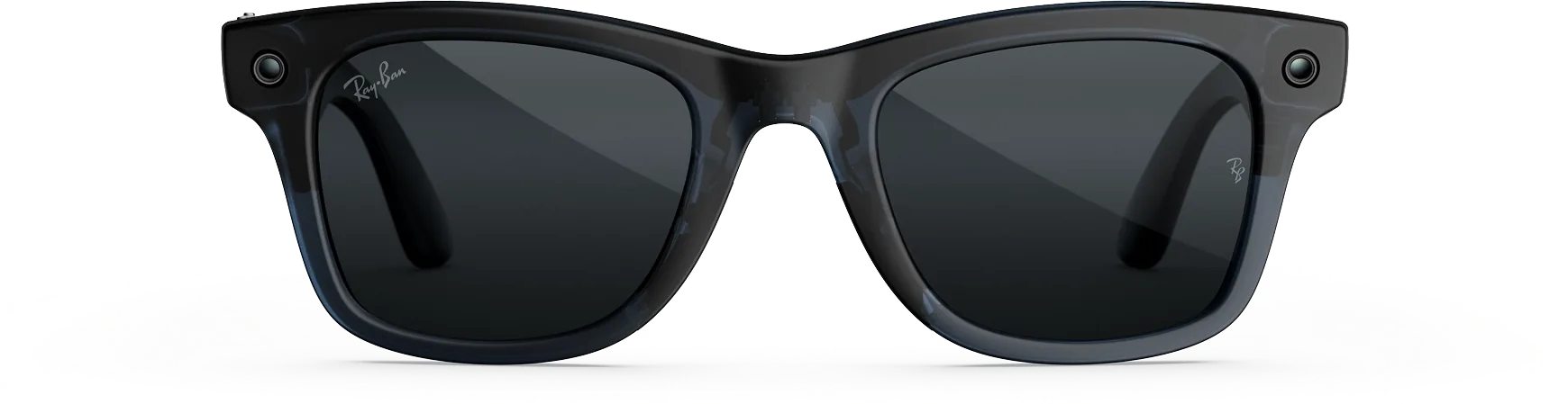 Ray-Ban Meta (Gen 3) Wayfarer en Azul océano mate transparente, lentes Transitions grises