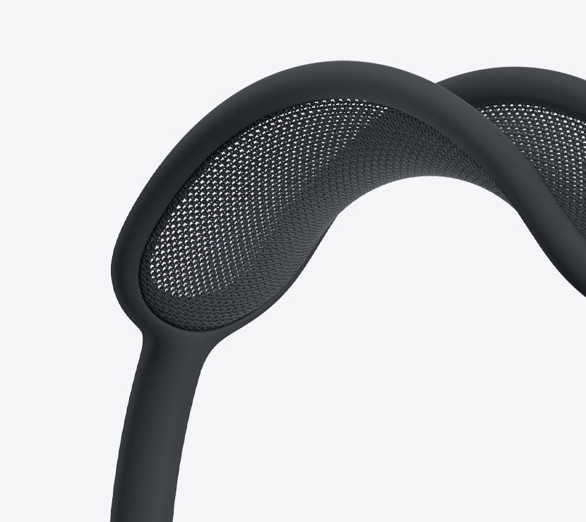 Audífonos AirPods Max 2, color medianoche, detalle de la diadema de malla