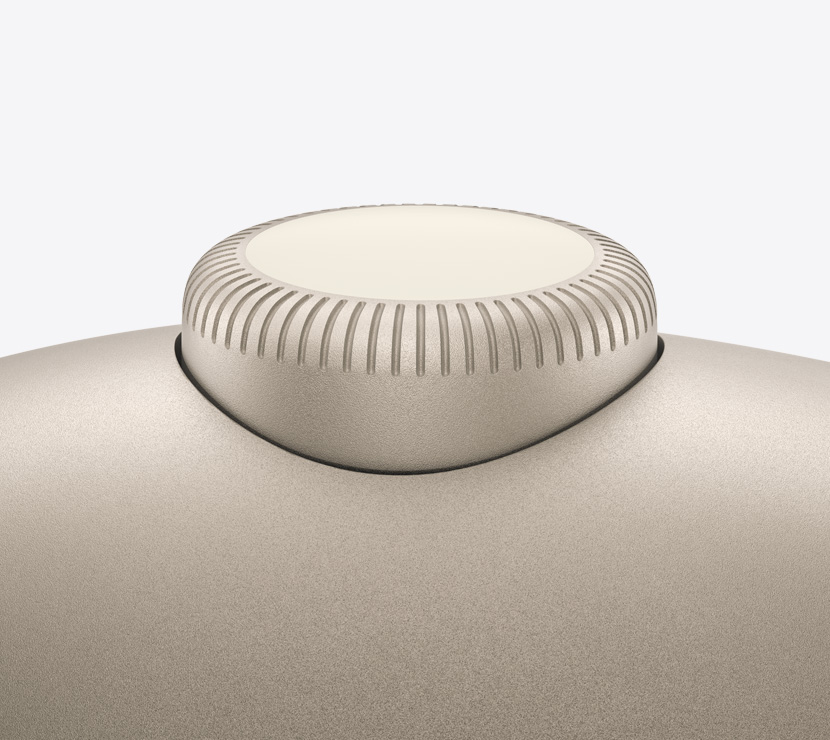 Audífonos AirPods Max 2, color blanco estelar, detalle de la Digital Crown