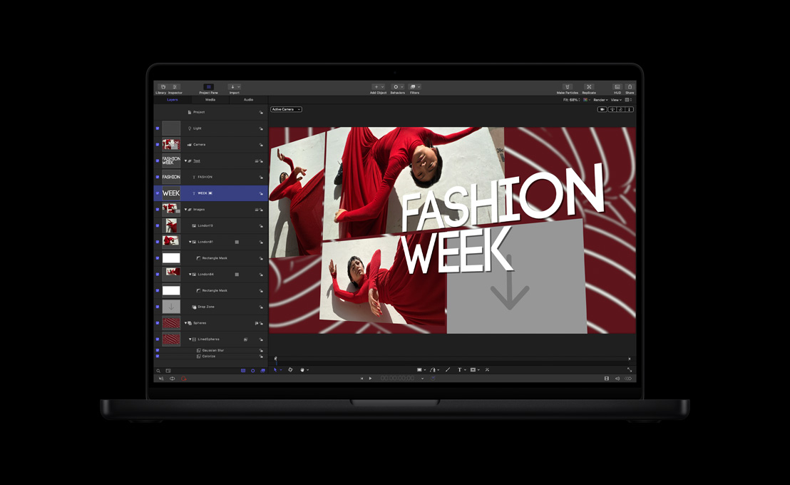 MacBook Pro de 16 pulgadas, póster de la Fashion Week con una amplia selección de plantillas gráficas disponibles