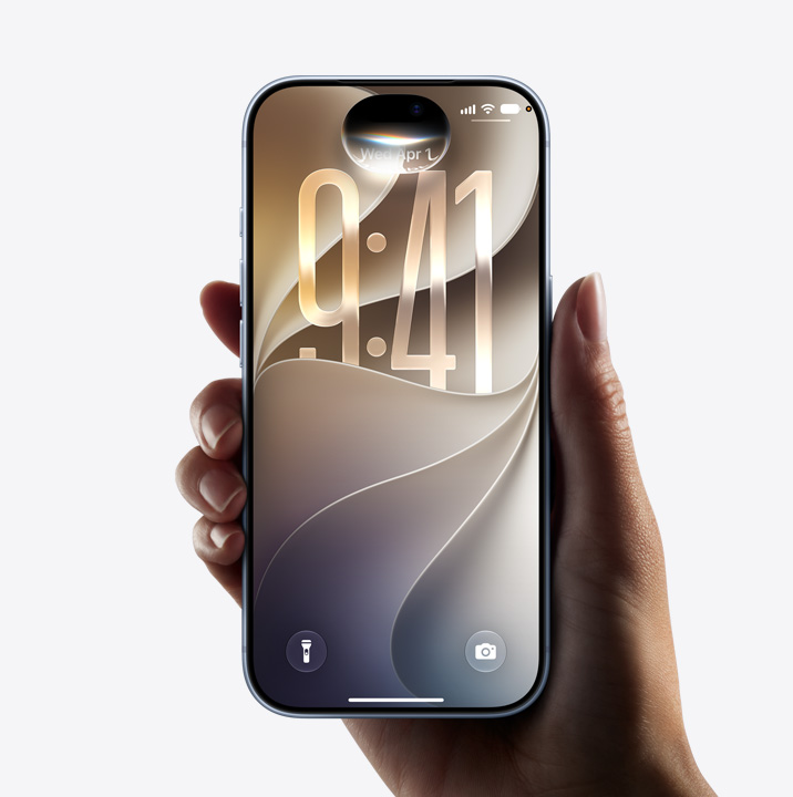 iPhone 18 Pro, parte frontal, Siri AI activado en la pantalla