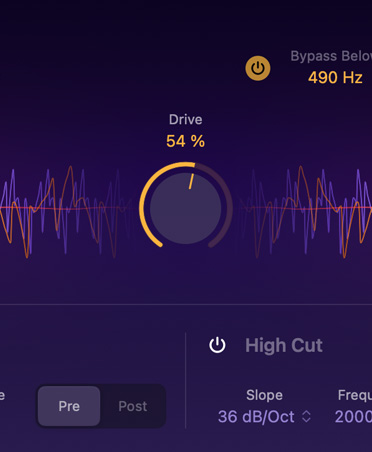Pantalla que muestra Driving Kick Beat moderno