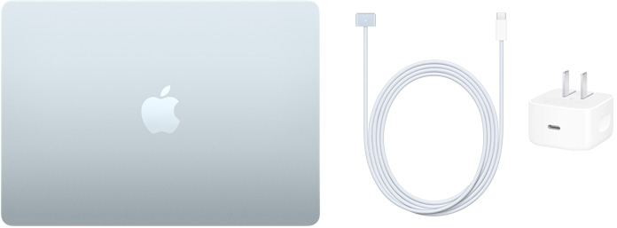 MacBook Air de 13 pulgadas, cable de USB-C a MagSafe 3 y adaptador de corriente dinámico USB-C de 40 W