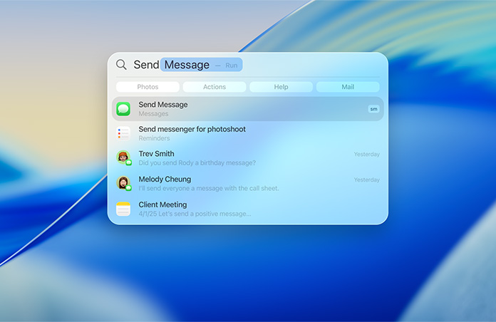 Ejemplos de uso de Spotlight para enviar mensajes