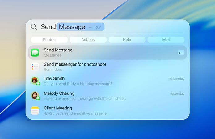 Ejemplos de uso de Spotlight para enviar mensajes