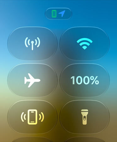 Pantalla que muestra el Centro de Control del Apple Watch