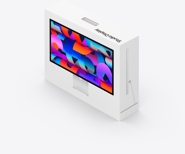 Monitor Studio Display en su empaque